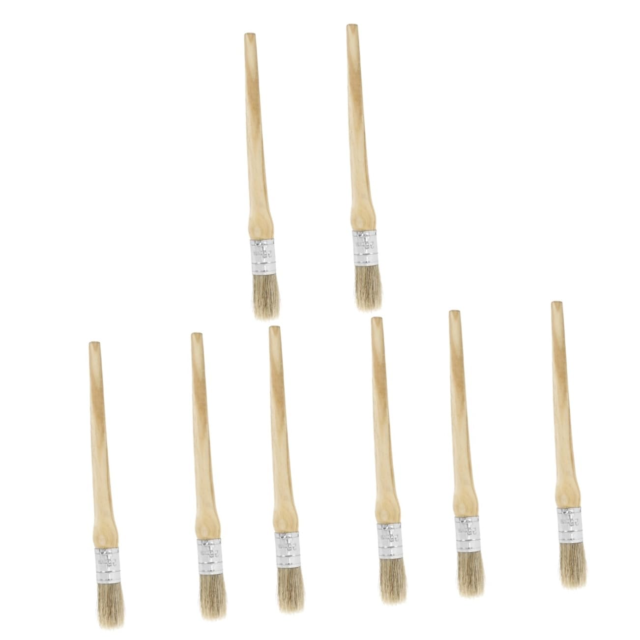 Lurrose 4er-Sets Rundpinsel Mit Ergonomischem Holzgriff Für Kunst Leicht Zu Reinigen Geeignet Für Lasuren Ölfarben 2 Stück X 4