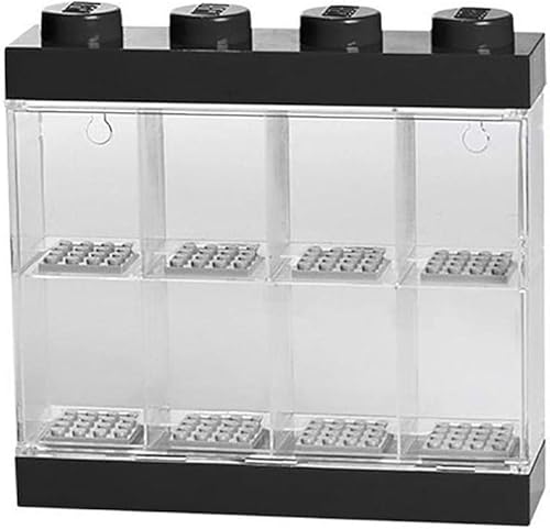 Room Copenhagen LEGO - Estuche de exhibición de minifiguras apilable, contenedor de almacenamiento para figuras coleccionables, 4 tachuelas, color