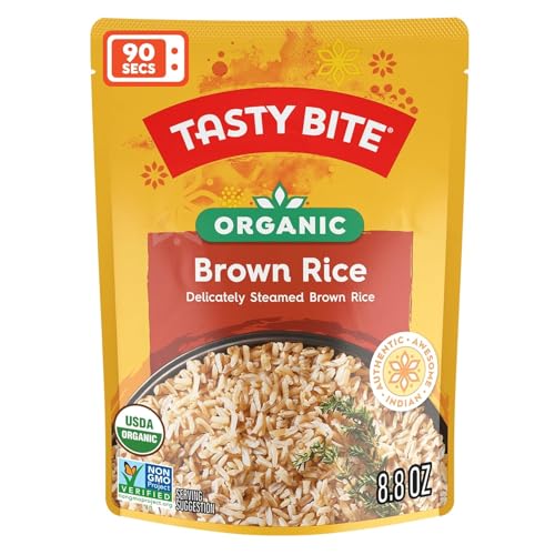 Tasty Bite Organic Brown Rice, 8.8 Ounce, Ready to Eat, Microwavable, Vegan, Gluten-Free