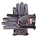 Real Soft Leather Mens Driving Gloves Stylish Fashion Burgundy 507 (Burgundy, L)