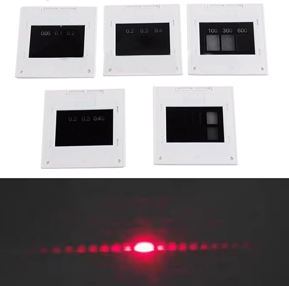 Diffraction Grating Set for Physics Lab Equipment, Light Wave Demonstrator with Single Slit Aperture, Double Slit Experiment, Triple Slit Optics and Optical