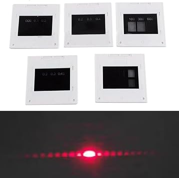 Diffraction Grating Set for Physics Lab Equipment, Light Wave Demonstrator with Single Slit Aperture, Double Slit Experiment, Triple Slit Optics and Optical