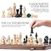 A&A Premium Natural Walnut Folding Chess Board Game Set, 15