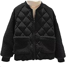 Women's Short Top, Blouson, Long Sleeve, Cold Protection, Warm, Plain, Casual, Fashionable, Comfortable, Soft Texture, Commuting, Autumn and Winter