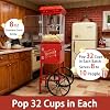 Popcorn Machine with Cart & Wheels 8OZ- Popcorn Maker with 800W Stainless Steel Kettle, pop corn Machine Maker for Home, Theater Style, Parties, Christmas, School, commercial, Outdoor Use, Red