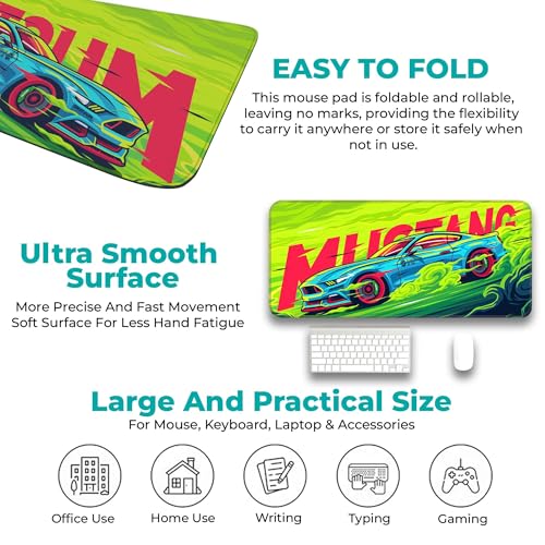 Image of Mastange Extended Gaming 80x33CM - Large, Non-Slip Rubber Base, Stitched Edges, Perfect for Setup, PC, Gaming Accessories, Long Pad