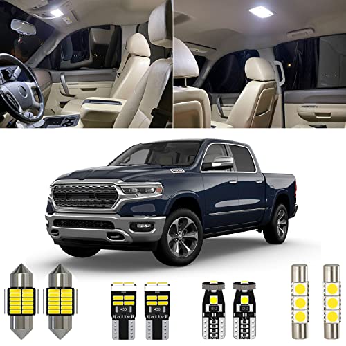Kit LED Interior Blanco 6000K 12 Piezas para Dodge Ram miniatura 1