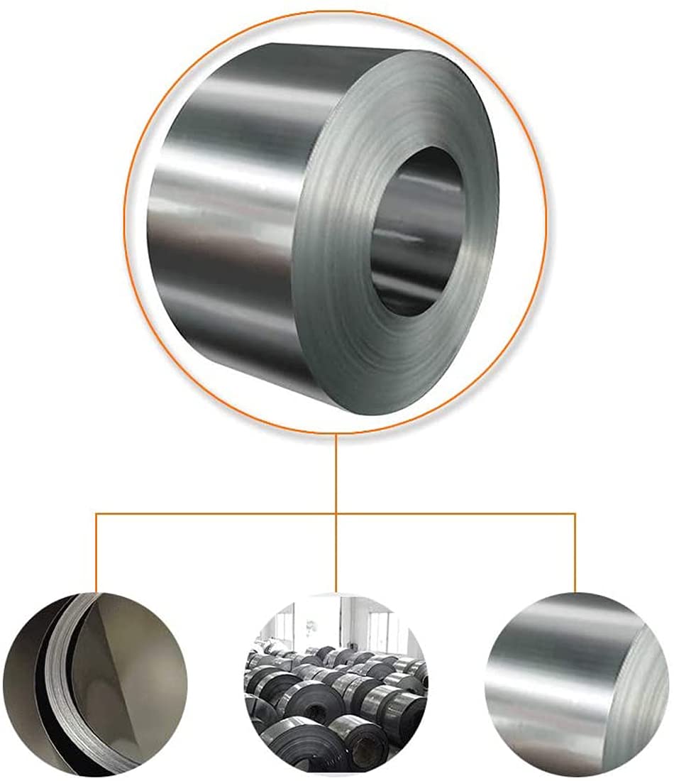EFUTURETIME 304 roestvrij stalen plaatfolie, 0,2 x 200 x 1000 mm, roestvrij stalen plaat, rolblad voor de reparatie van industriële machines, oppervlaktebescherming, percelbuizen