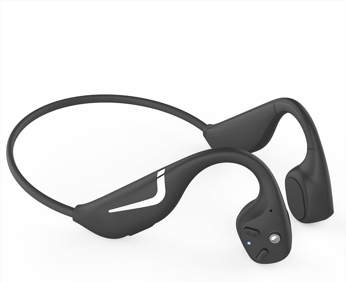 Bone Conduction Headphones Open Ear Buds 20 Hours of Playback Time IPX7 Waterproof Sports Earphones RGB Lights Night