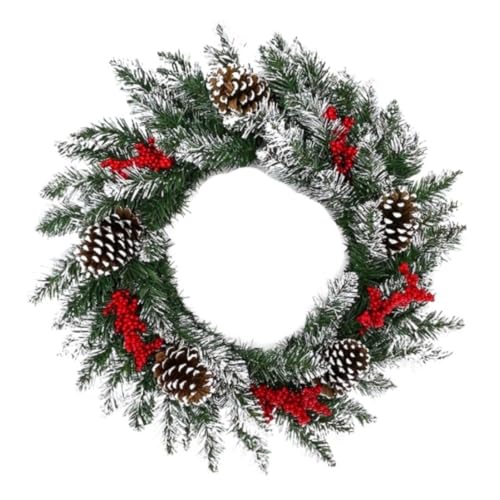 Couronne de Noël enneigée pour créer une ambiance chalet cocon