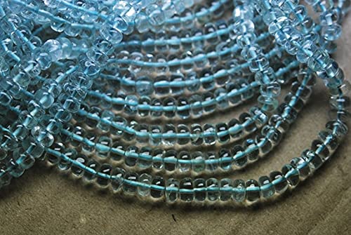 Aquamarine rondelles 5mm de qualité régulière pour éviter les pierres ternes