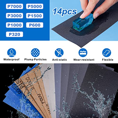 Let's Resin Resin Polishing Kit,33Pcs Resin Supplies With Sandpaper,Resin File Kit,Polishing Strips&Blocks,Scissors,Wooden Brush,Cloth,Resin Tools For Epoxy Resin,Jewelry Making Supplies,Resin Molds #TOP2