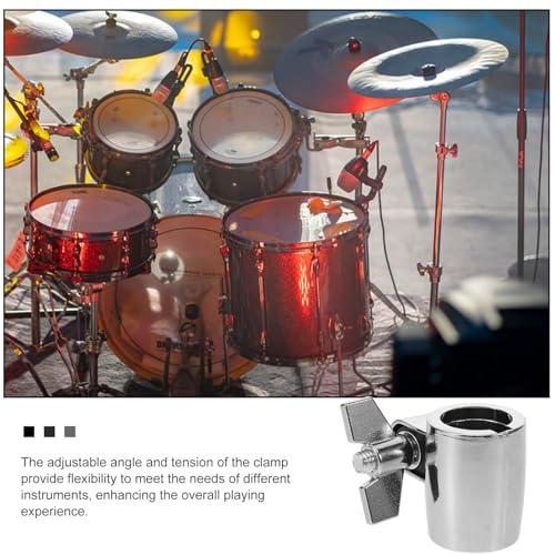 Soporte ajustable para cowbell con clip de metal para batería miniatura 3