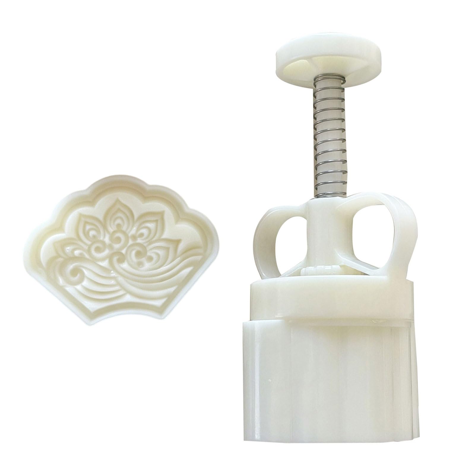 MALSSE Moons Cake Molds Hand Pressure Pastries Molds ABS Baking Tool for Cookie and Traditional Cake Kitchen Gadget Festival Making Equipment
