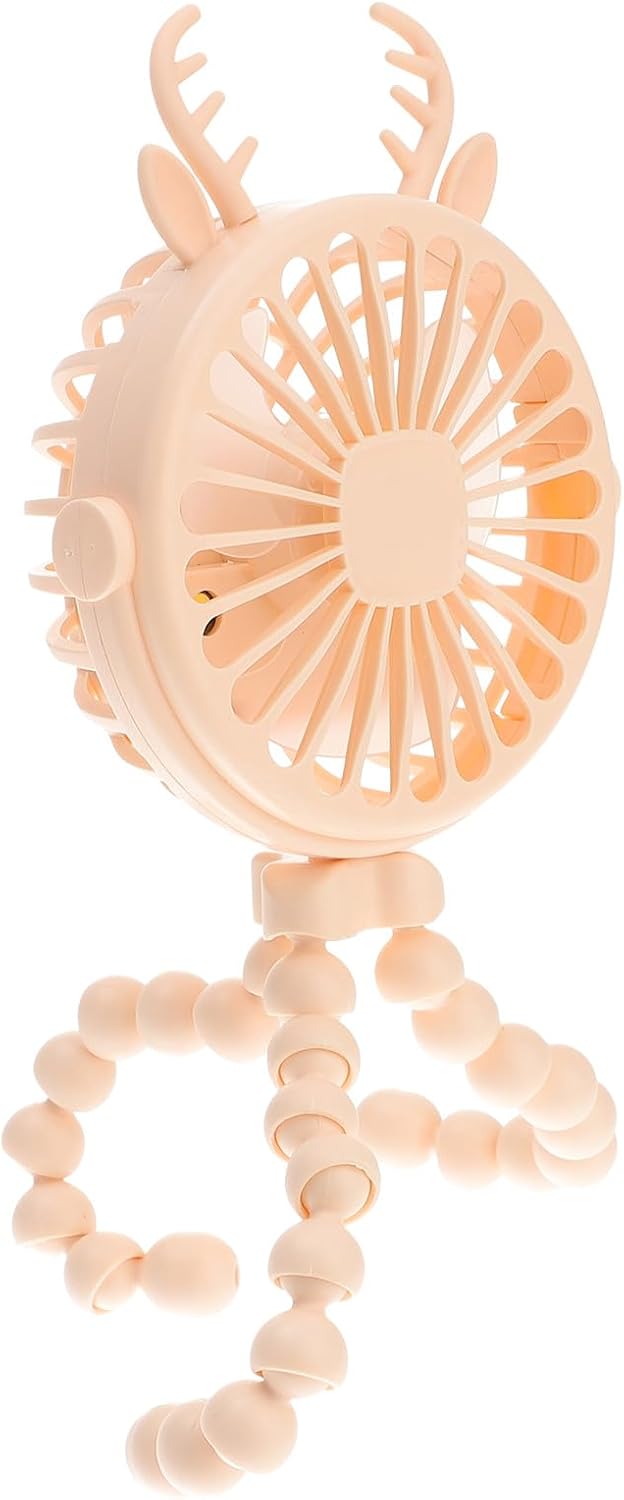 DOITOOL 1pc Usb Portable Fan Handheld Rechargeable Fan for Stroller Office Flexible Tripod Design Quiet Cooling Direction for Home Travel and Outdoor Use