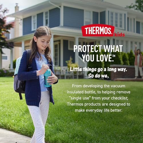 Image of THERMOS FUNTAINER Water Bottle with Straw - 12 Ounce - Kids Stainless Steel Vacuum Insulated Water Bottle with Lid, Paw Patrol Girl