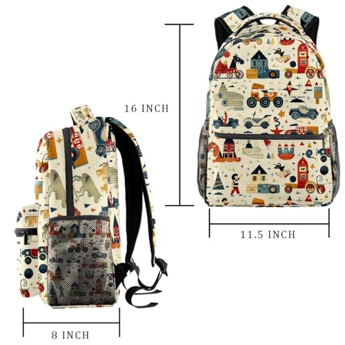 Sac à dos enfant grande capacité imprimé dessin animé multicolore