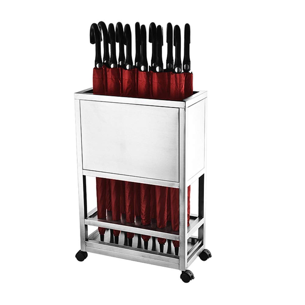 Umbrella StandWXYZ Hotel Business, Drawer Type Drip Tray, With Universal Wheels For Easy Movement, 12-hole Umbrella Storage Rack 50x25x75cm