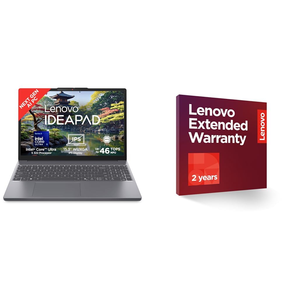 lenovo ideapad slim 3 intel core ultra 5 322 next-gen ai pc (16gb ram/512gb ssd/15.3" (38.8cm)/wuxga ips/copilot+ pc/windows 11 2 year onsite warranty + accidental damage protection
