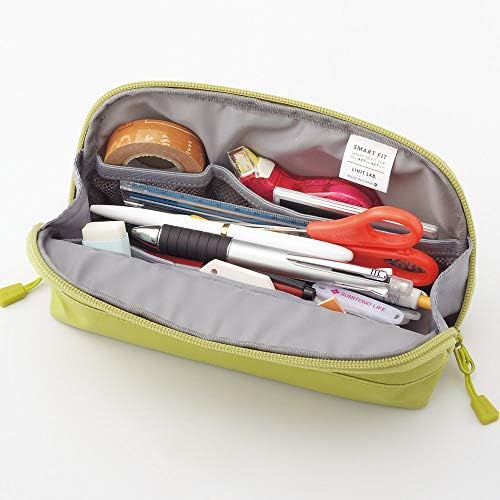 Lihit Lab Smart Fit ACTACT Stationery Open Pen Case - Black (Green Tea Set) image 4