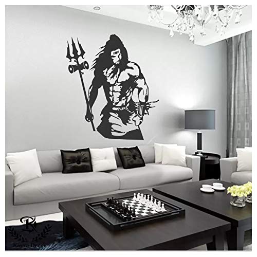 Image of Kayra Decor Stencil for Wall Painting - Lord Mahadev Pack of 1, 24 inch x 40 inch - (KDS36005)