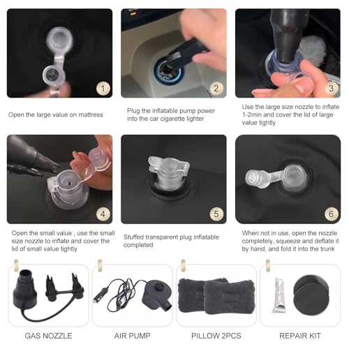 LGZFC Car Double Air Bed Portable Car Sleeping Inflatable Mattress Flocked Camping Mattress with Two Air Pillows, for Smart EQ Fortwo Forfour 453 451 452 450 454 Roadster,C Blue LGZFC Car Double Air Bed Portable Car Sleeping Inflatable Mattress Flocked Camping Mattress with Two Air Pillows, for Smart EQ Fortwo Forfour 453 451 452 450 454 Roadster,C Blue