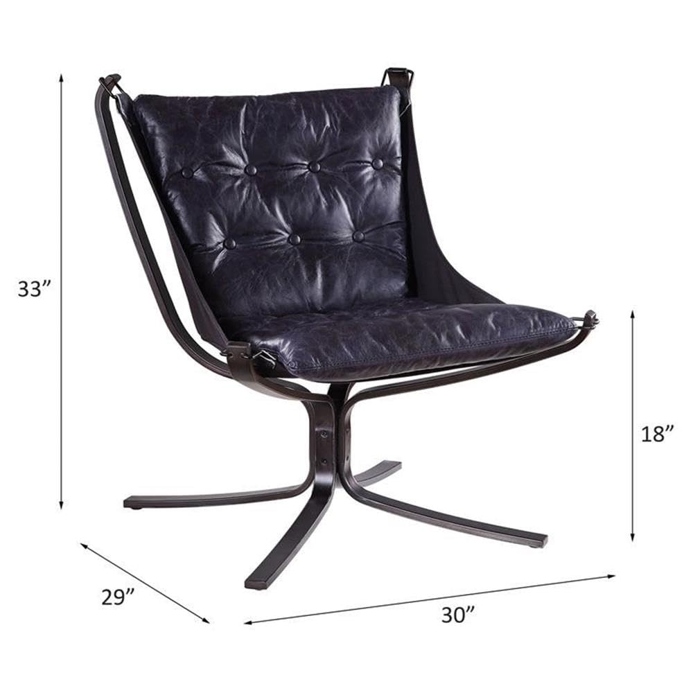 Amazon.com: Acme Carney Button Tufted Accent Chair in Vintage Blue