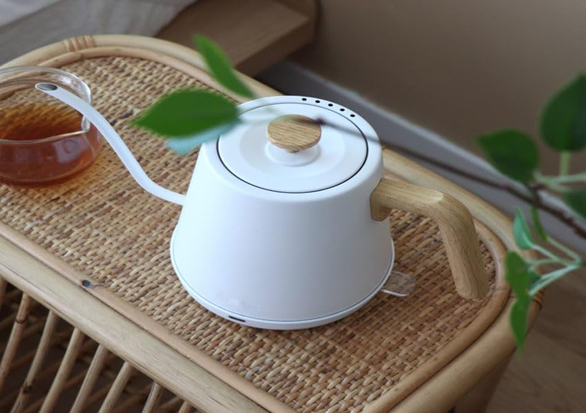 Tetera Eléctrica Moderna con Pico Largo de Acero Inoxidable 0.8L miniatura 5