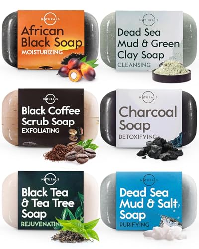 O Naturals 6 Stück Seifen Duschgel Naturkosmetic Stück 100% Bio Und Vegan Feste Dusche- Handseife, Gesichtsseife Und Körperseife- Männer Und Frauen
