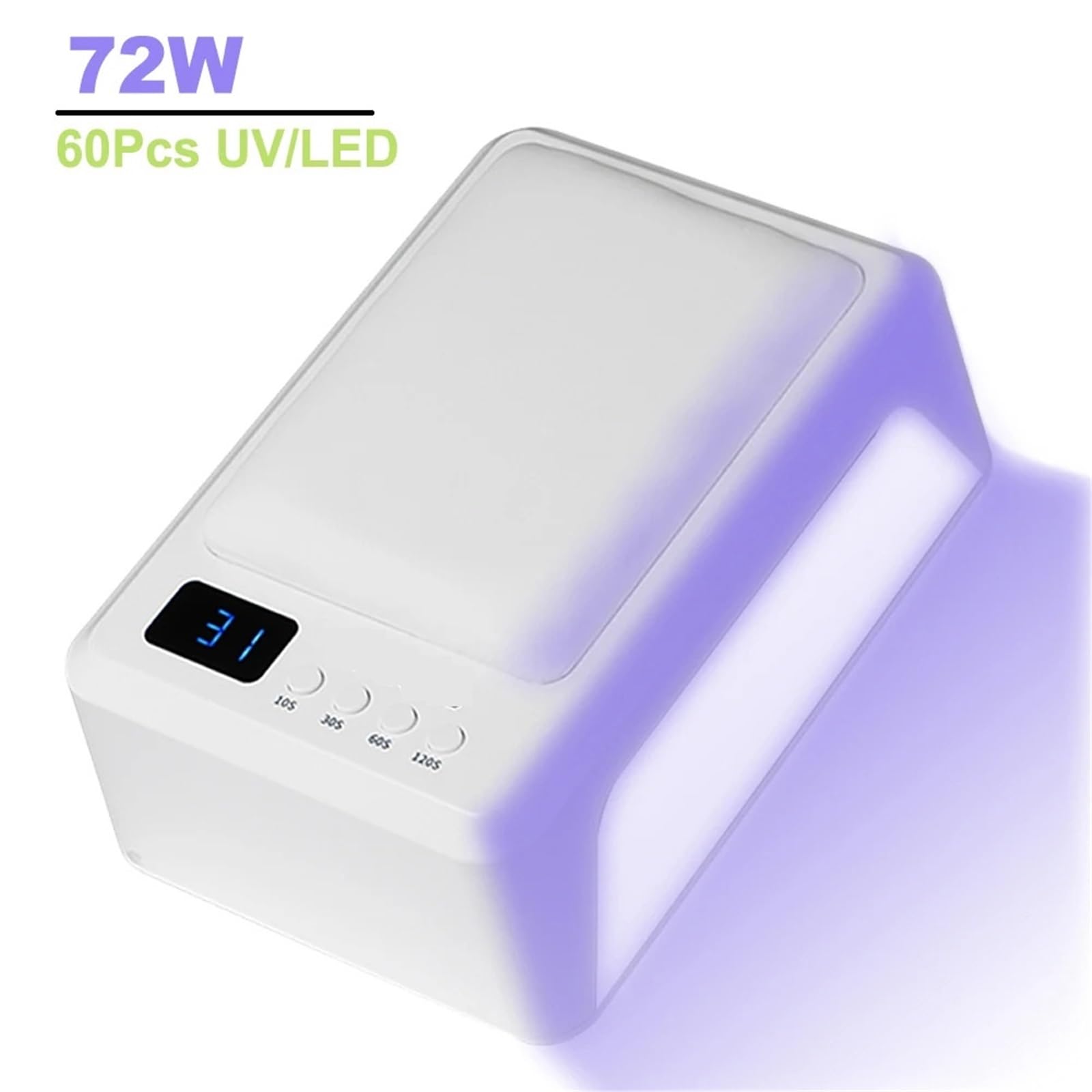 Profesjonalna lampa do paznokci z poduszką na dłonie, 72 W, manicure, 60 diod LED, automatyczna UV, zdobienia Praktyczny
