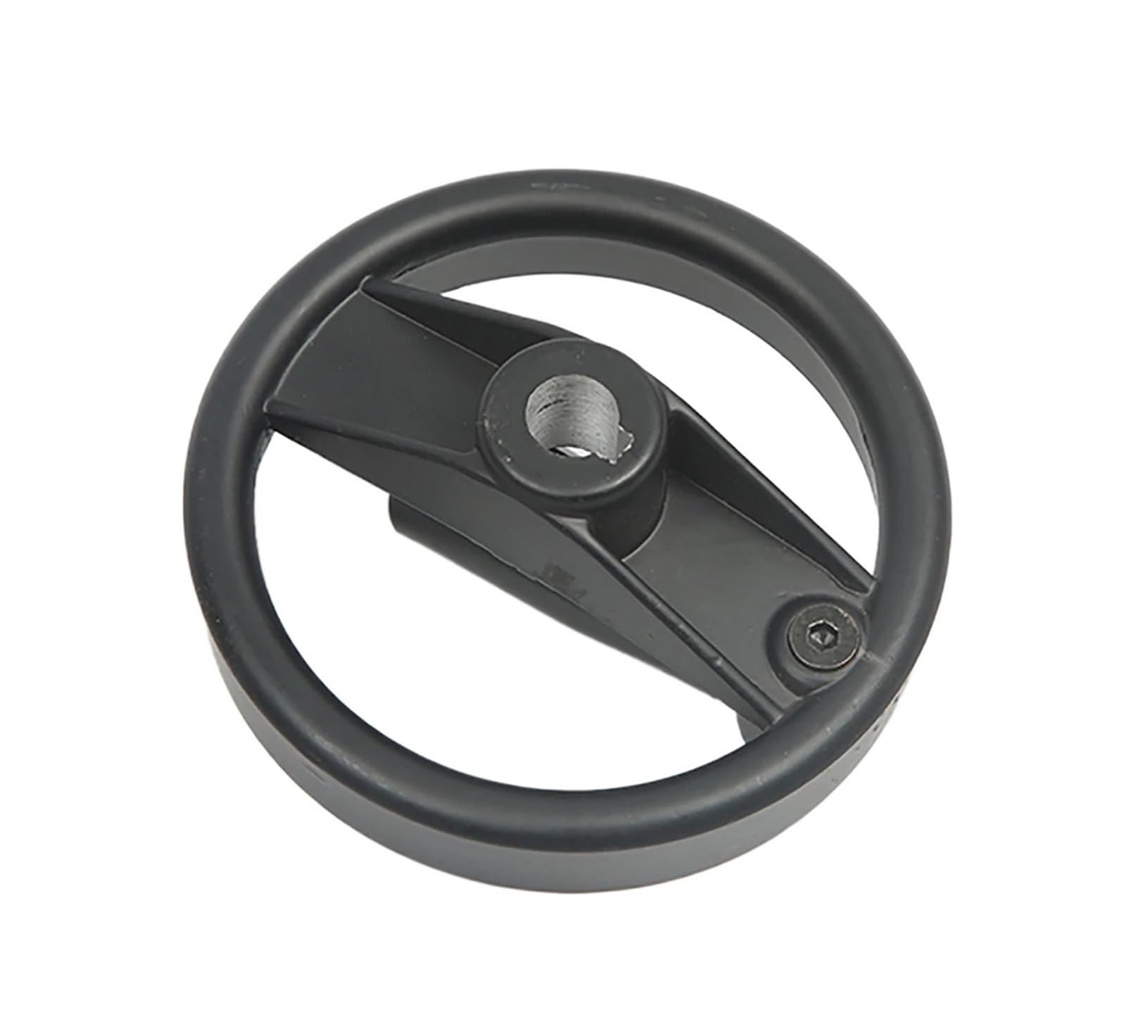 Volante de aluminio de 100 mm con doble radio y mango plegable para torno mecánico