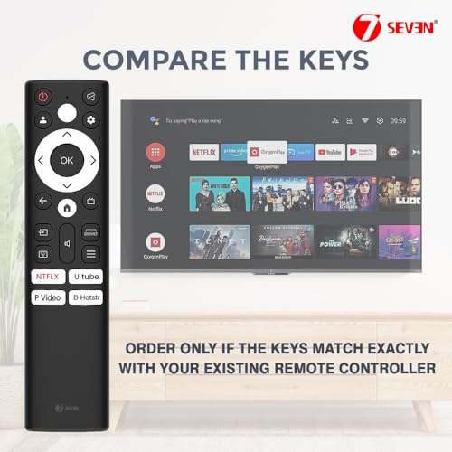 7SEVEN® Compatible of Acer Tv Remote Original Model Suitable for H Pro, XL, I & V Series Smart Android 2K 4K 32 40 43 50 55 65 75 UHD FHD Television Non Voice Command Control - Match Existing Remote 3 513vKQiL3WL