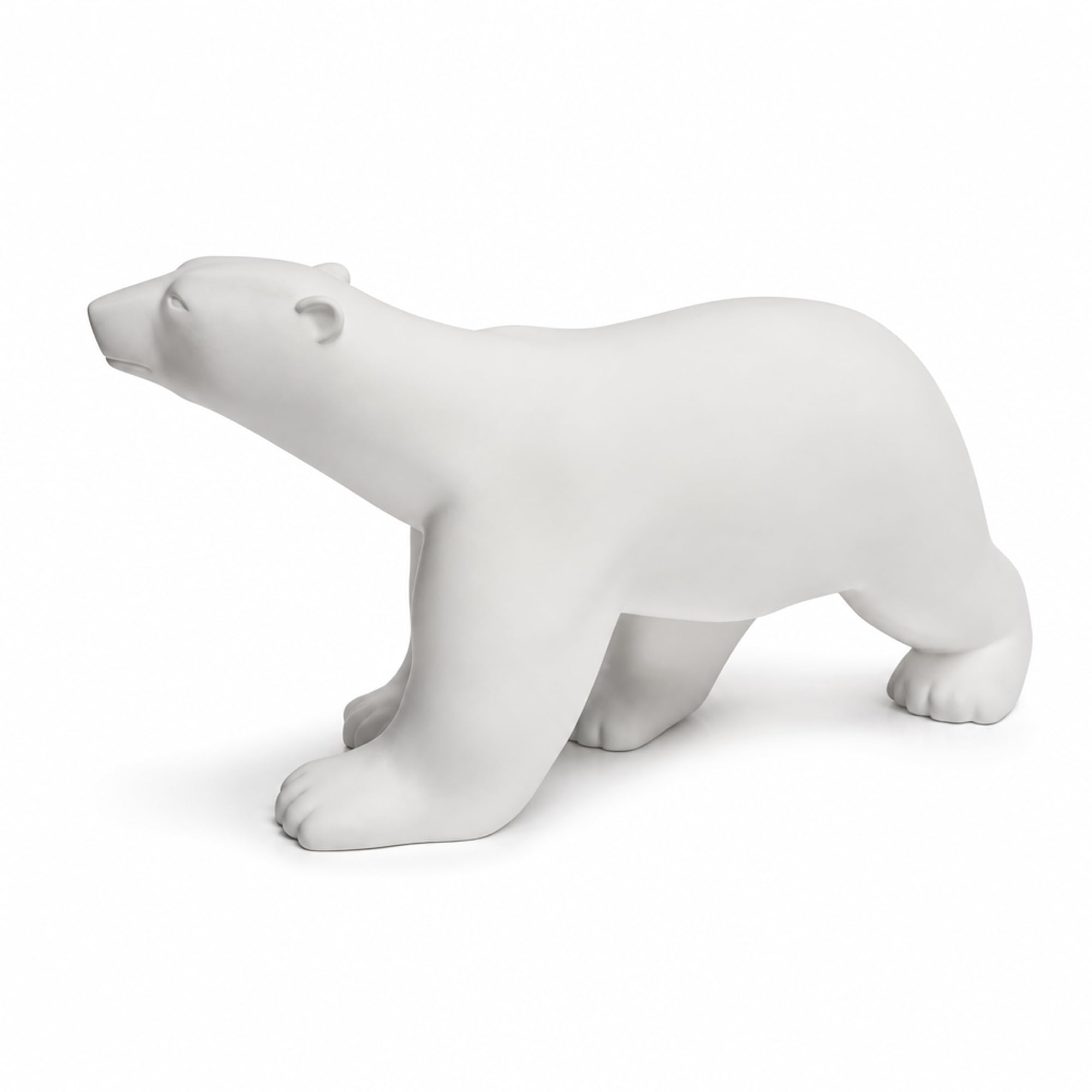 Parastone Eisbär Skulptur Ours Blanc – ruhige Raumdekoration für Wohnzimmer/Büro – Harz Weiß 30 cm XL nach François Pompon
