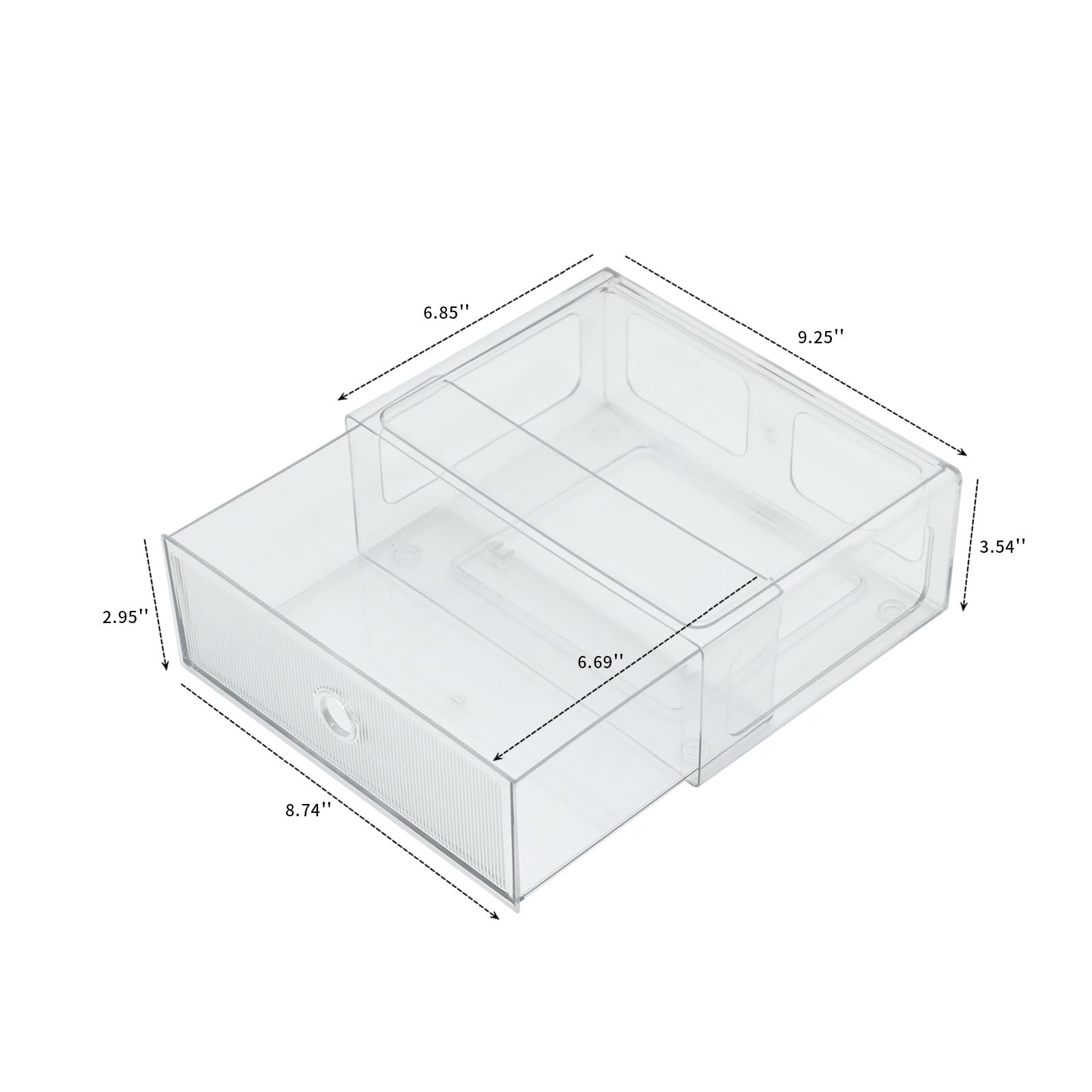 Organizzatori trasparenti per cassetti da scrivania, 4 cassetti, in plastica | Organizer da scrivania impilabile e accessori, per pennarelli, matite, cancelleria, per casa, ufficio, bagno, cucina