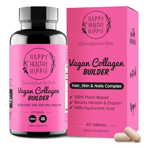 Vegan Collagen Builder – Glow Healthy, Grow Strong – 35 Powerful Plant Based Extracts Collagen, Keratin & Elastin Builder for Skin, Hair, Nails, Bones, Cartilage, Tendons – Non GMO – 60 Tablets
