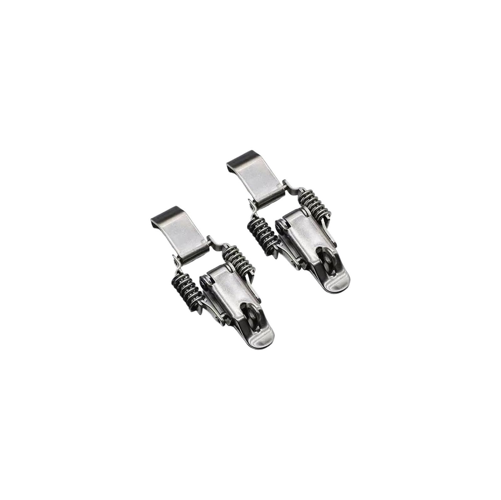 Chiusura a Tensione in Acciaio Inossidabile, Chiusura a levetta con Chiusura a Molla in Acciaio Inossidabile 304, 2 Pezzi, Dimensioni Multiple, Argento, for Porta dell'Armadio(B)