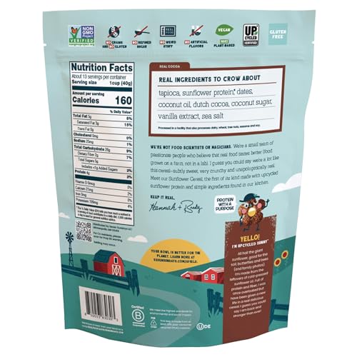 Seven-Sunday Sunflower Cereal, Real Cocoa - 8 oz Family Size - Grain-Free, Gluten-Free, Vegan Breakfast Cereal - No Refined Sugar, Paleo Friendly image 4