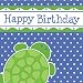 Creative Converting Mr. Turtle Happy Birthday Luncheon Napkins, 16-Count