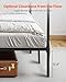 VEVOR Canopy Bed Frame King Size, Metal Canopy Bed with Four Posters Design, Heavy Duty Steel Slats Support, Underbed Storage Space, No Box Spring Needed, Easy Assembly, Black