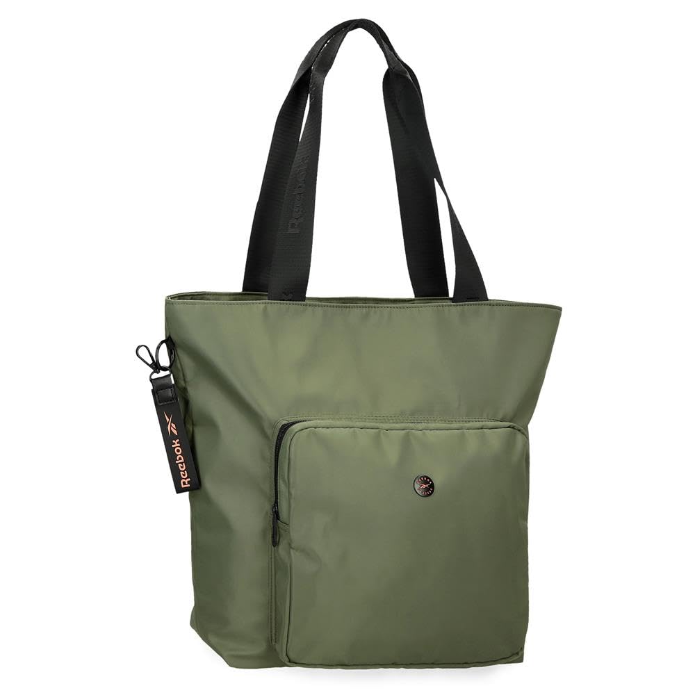 Reebok Leia Green Tote Bag, 35 x 40 x 11 cm, Polyester, by Joumma Bags