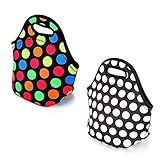 【DISEÑO DE CREMALLERA FUERTE, DERECHO】 La bolsa de almuerzo plana mantendrá su Bento Cooler Box y la botella de agua en posición vertical y lo ayudará a evitar derrames. Diseño de costura de 8 agujas más fuerte en ambos lados, cierre de cremallera seguro que mantiene su almuerzo más estable cuando viaja.