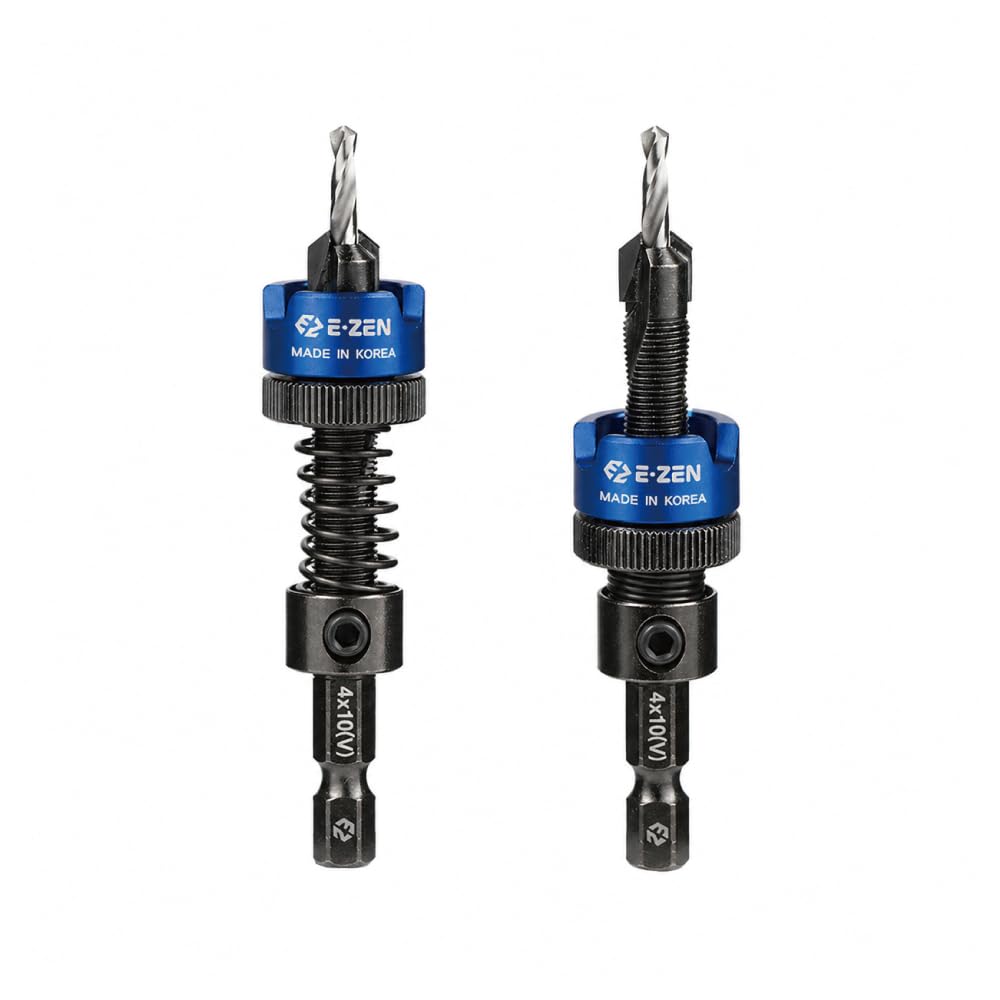 EZ EZEN Depth Adjustable Countersink Drill Bit (3X 8mm) (4 x 10mm)