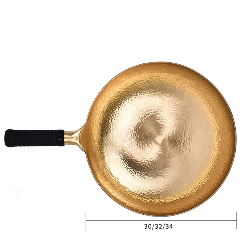 Wok de cobre hecho a mano con cuerpo completo 32cm miniatura 2