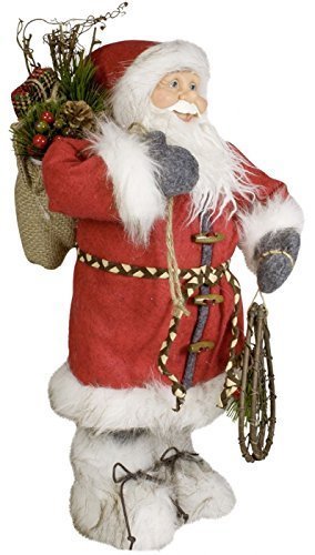 Weihnachtsmann Santaclaus Nikolaus THORALF 45 cm Naturmaterial