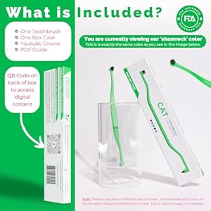 Ryercat Dual Sided Cat Toothbrush  Kitten Toothbrush with Micro Head to Fit into Catkittens Mouth  Cat Dental Care Supplies  Pet Toothbrush for Cats shamrock  Cucciolini Doodles Ryercat dual sided cat toothbrush  kitten toothbrush with micro head to fit into catkittens mouth  cat dental care supplies  pet toothbrush for cats shamrock   cucciolini doodles