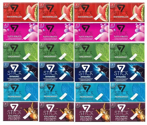 168 Sticks I Pack 24 x 17 5g I Kaugummi zuckerfrei I Aspartamfrei I Wassermelone I Fruit Punch I Spearmint I Dynamic I Menthol I Cola I 6 Flavour Mix I Pack 420g