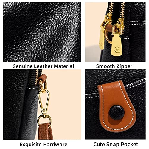 Mudono Small Crossbody Bag for Women Genuine Leather Cell Phone Purse Lightweight Shoulder Bag Vintage Daily Wallet Bag4