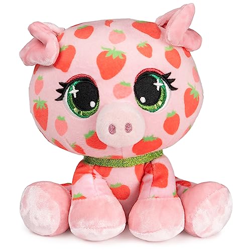GUND P.Lushes Pets Juicy Jam Collection Berrie Fields - Cerdo de peluche, rosa/rojo, 6 pulgadas