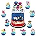Shark Decorazioni Di Compleanno, IOSCDH 12 PCS Toppers Torta di Compleanno di Squalo, Decorazioni per Torte Famiglia di Squali Carini per Torta a Tema di Squali per Bambini Festa di Compleanno
