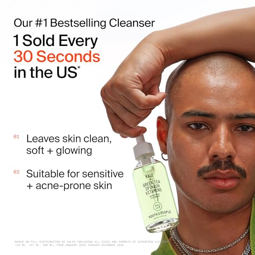 The Best Face Wash for Combination Skin with Acne: A Complete Guide for Women Over 50 12 Youth To The People Superfood Facial Cleanser Full Size - Kale + Green Tea Daily Face Wash, Gentle Makeup Remover, with Soothing Antioxidants for Glowing Skin, pH Balance, Clean Pores – 8 fl oz